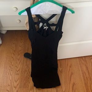 Black mini dress w/ fun back